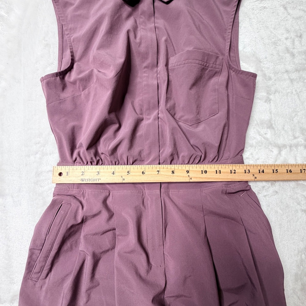 Athleta Brooklyn Heights Jumpsuit Plum Mauve Wide Leg Sleeveless Size 0 - Picture 11 of 16